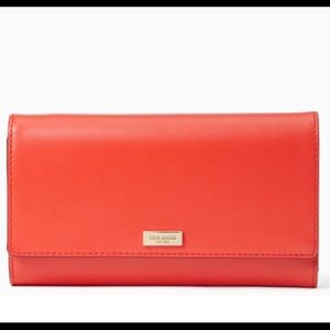 KATE SPADE Alexander Smooth Phoenix Leather Pomelo Wallet NWT Leather